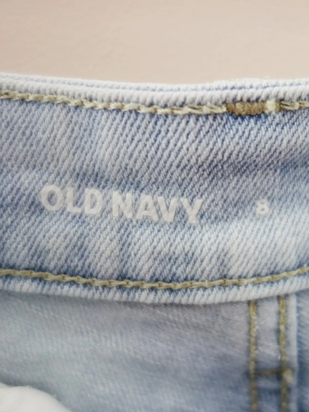 Old Navy High-Rise OG Straight Light Wash Denim Shorts 4.5